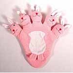 5 Finger Bunny Puppet Mitt