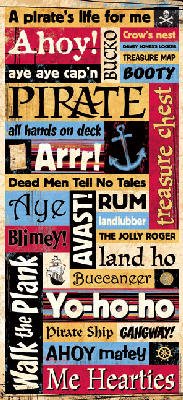 Pirate Words Scrapbook sticker sheet by Sandylion