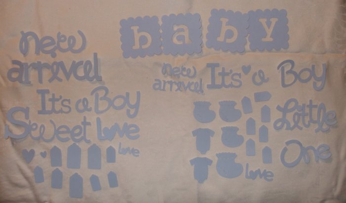 Baby Boy Page Embellishments for Scrapbook, Cards, Altered Art