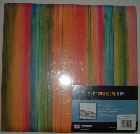 12 x 12 Postbound Album orange striped