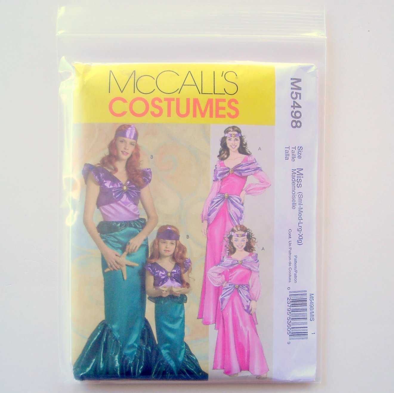 Misses Mermaid Princess Costumes Size Miss Sml Med Lrg Xlg McCalls