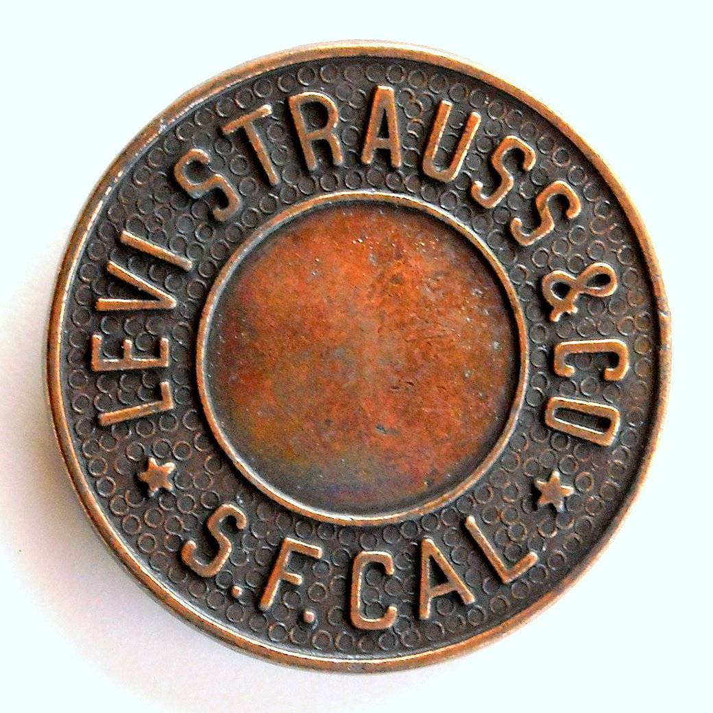 Levi Strauss & Co S F Cal Brass Color Rivet Belt Buckle