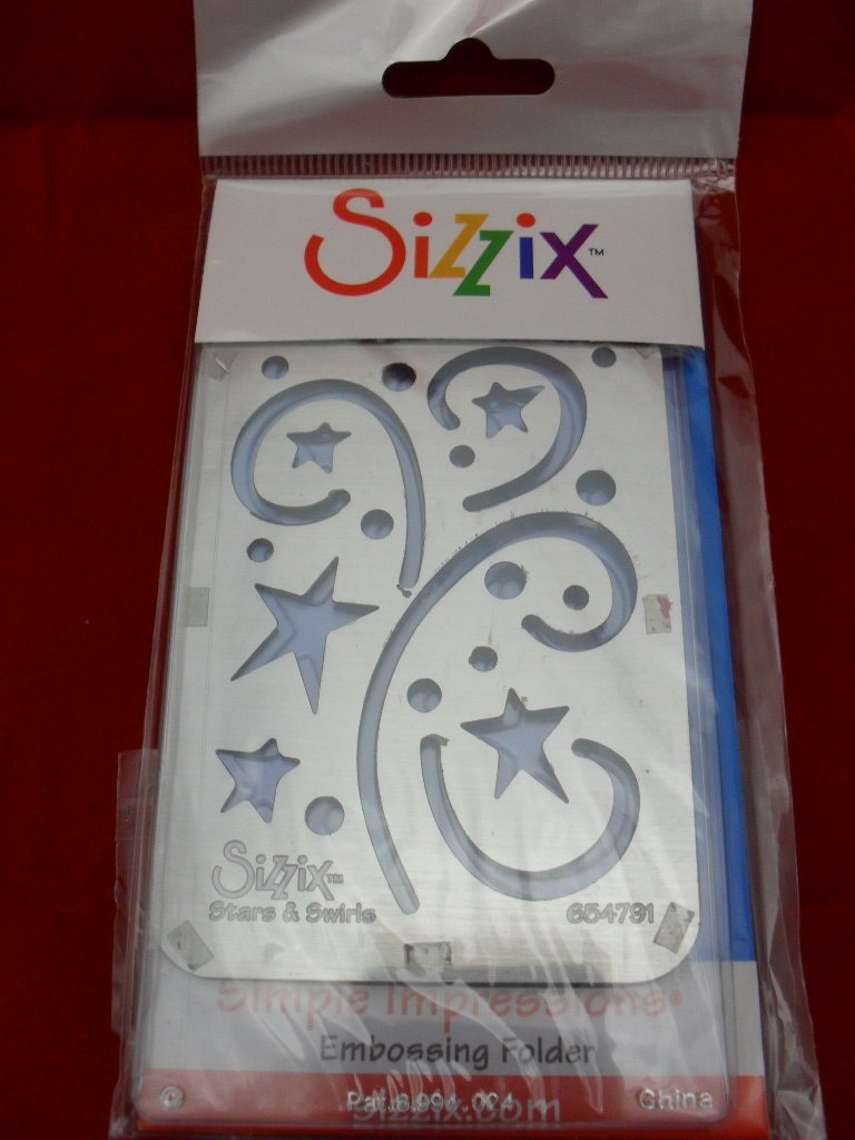 Sizzix Impressions Embossing Folder Stars & Swirls Design