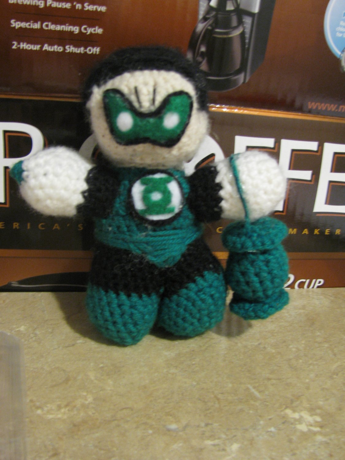 Green Lantern crochet doll: Kyle Rayner