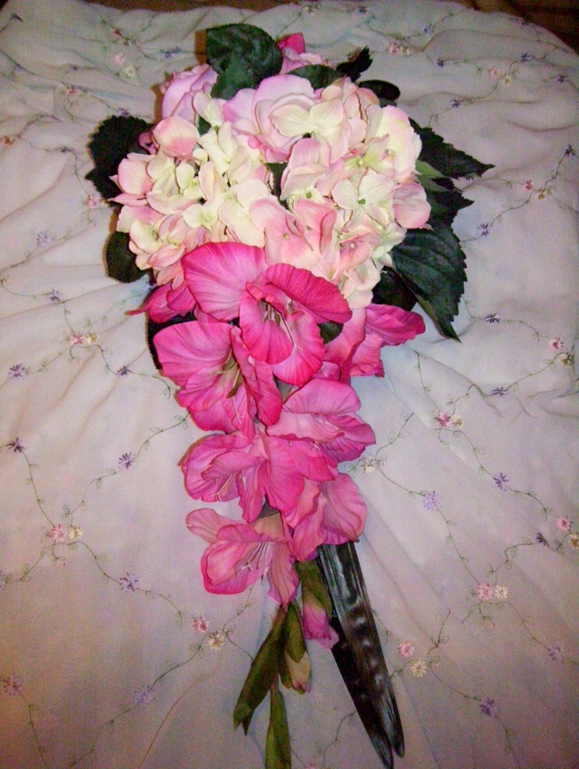 X-Large True Touch Cascade Bouquet. These look & feel like real Flowers. (They are not silk.)
