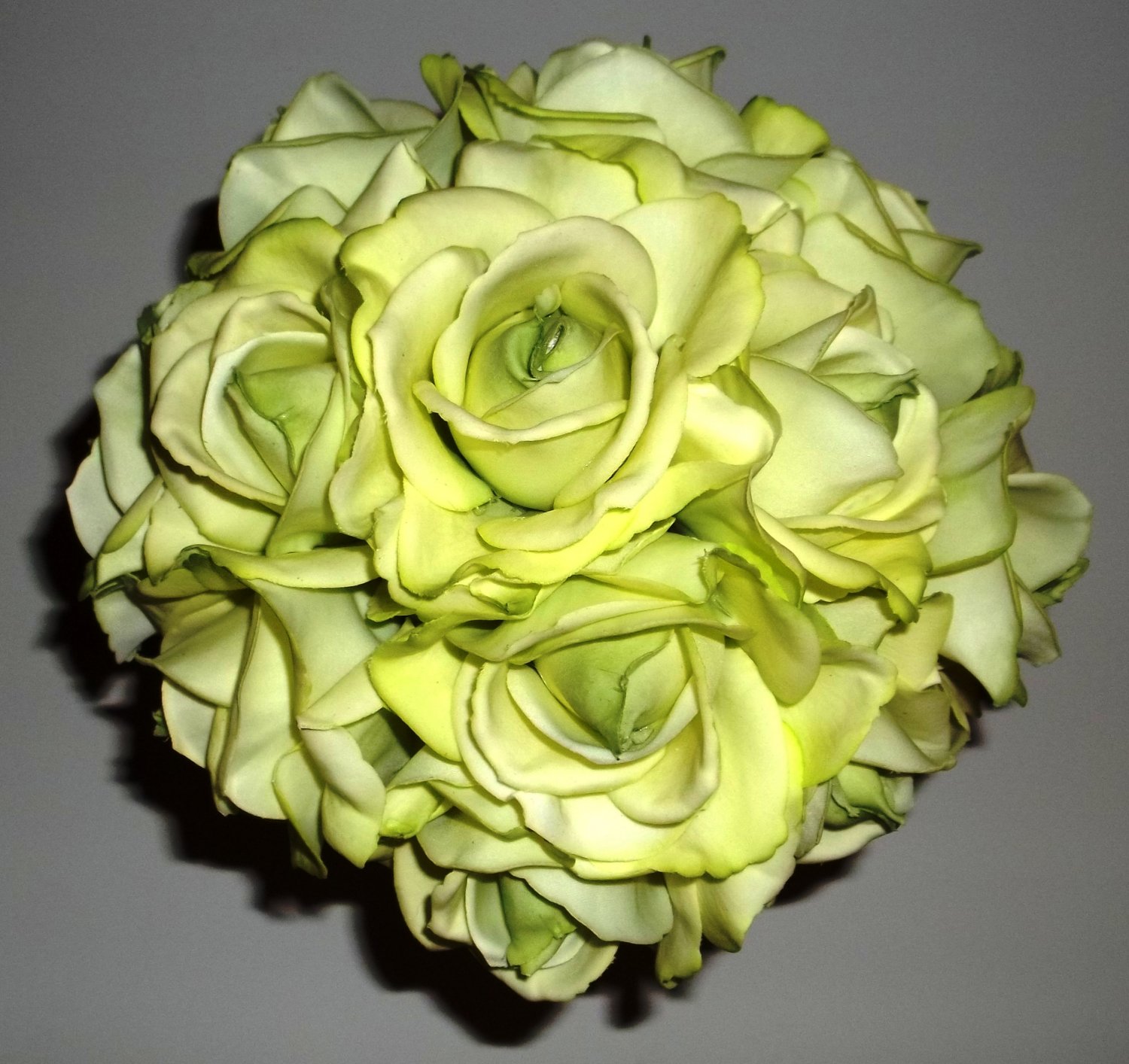 True touch Medium Round Bouquet. These look & feel like real Flowers. ( They are not silk.)