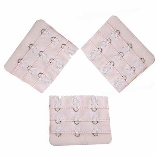 3pcs Beige Bra Extender 3 Hook Bra set Lingerie