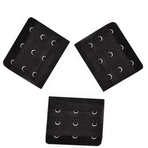 3pcs Black Bra Extender 3 Hook Bra set Lingerie