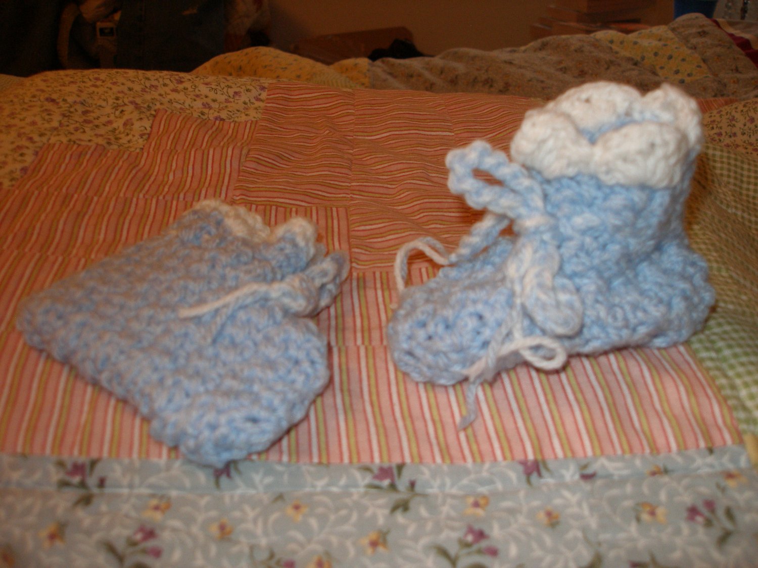 Blue booties