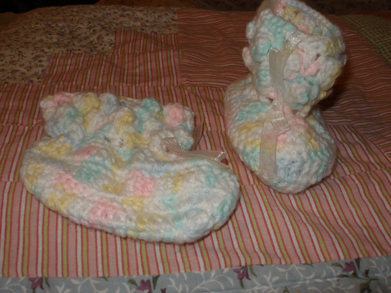 Pastel variagated booties