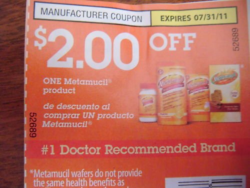 $2 OFF ONE Metamucil Product exp 7/31 - Lot of 20
