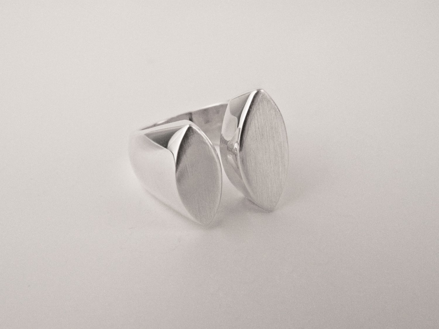 Two-Drop Silver Ring