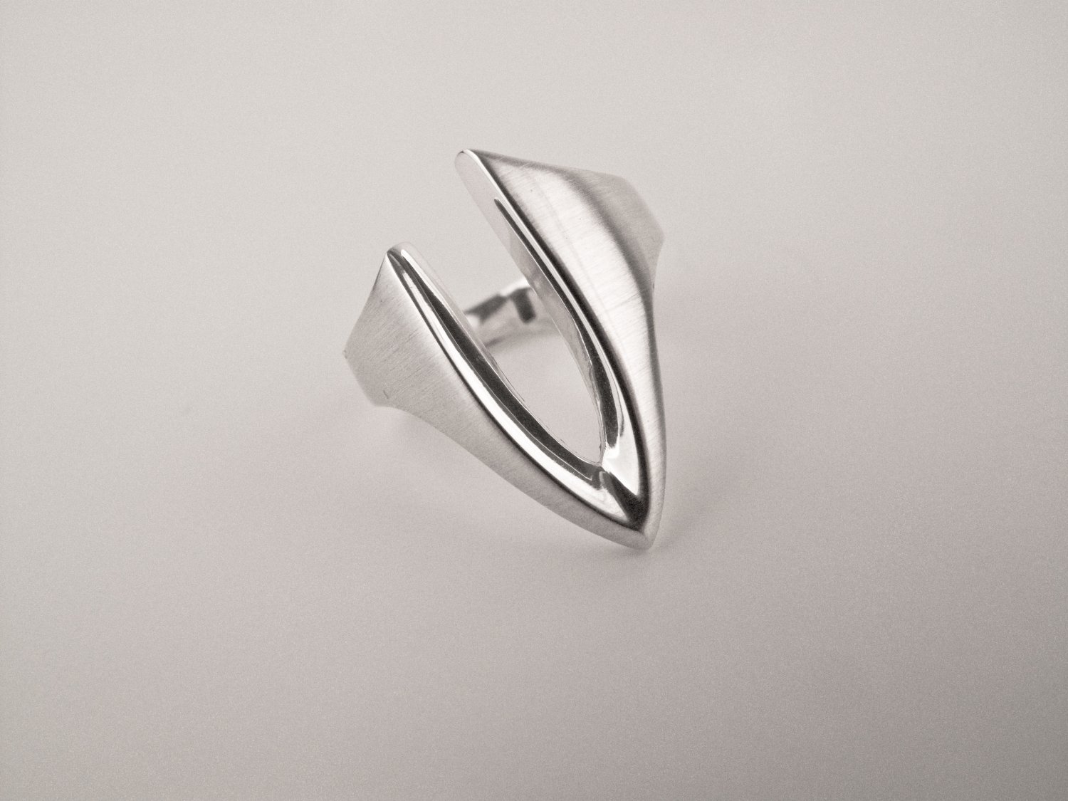 "V" Silver Ring
