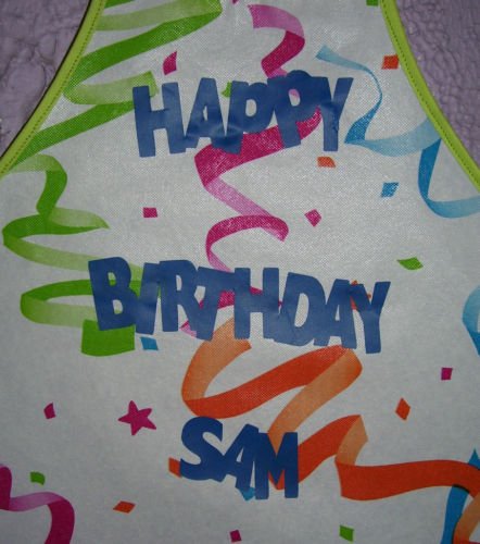 Birthday Party Smock-Adhesive-Backed Lettering-size 4-7