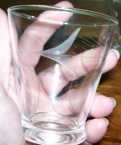 Etched Glasses - Set of 4 - 3" tall