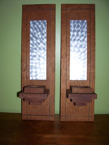 Wooden Wall Sconces - Handmade - Reflective
