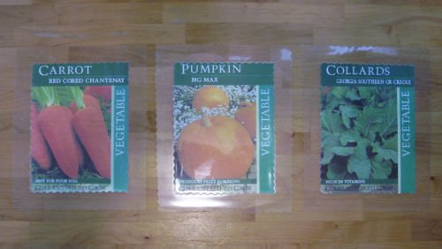 Garden Markers - Carrots-Collards-Pumpkins - Laminated