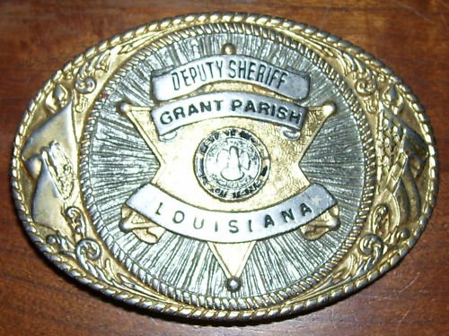 Vintage 1988 Belt Buckle - Grant Parish LA, Deputy Sh
