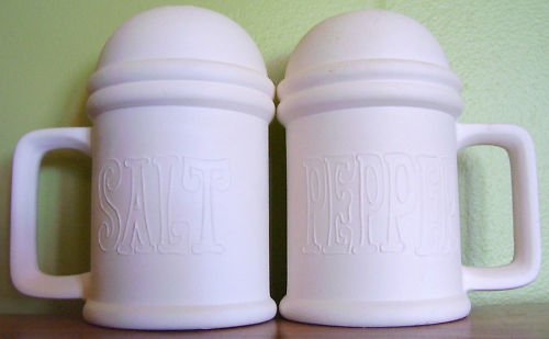 Salt and Pepper Shaker - Unpainted Ceramic