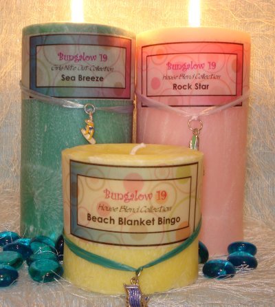 3x9 Palm Wax Pillar Candle Bay Breeze