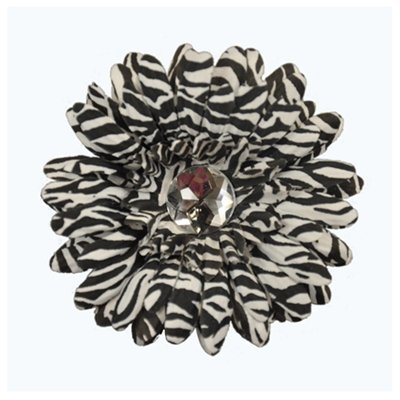 Zebra Daisy Clip
