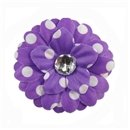Purple Polka Dot Daisy Clip