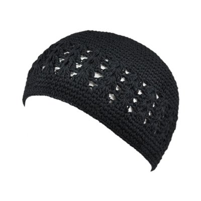 Black Crochet Beanie