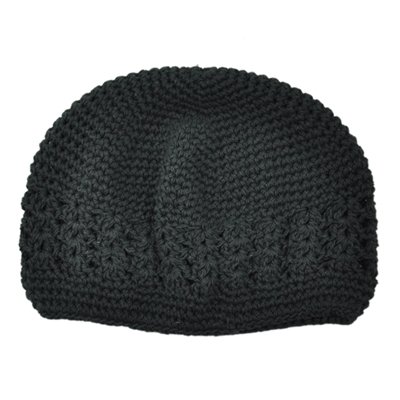 Infant Black Crochet Beanie