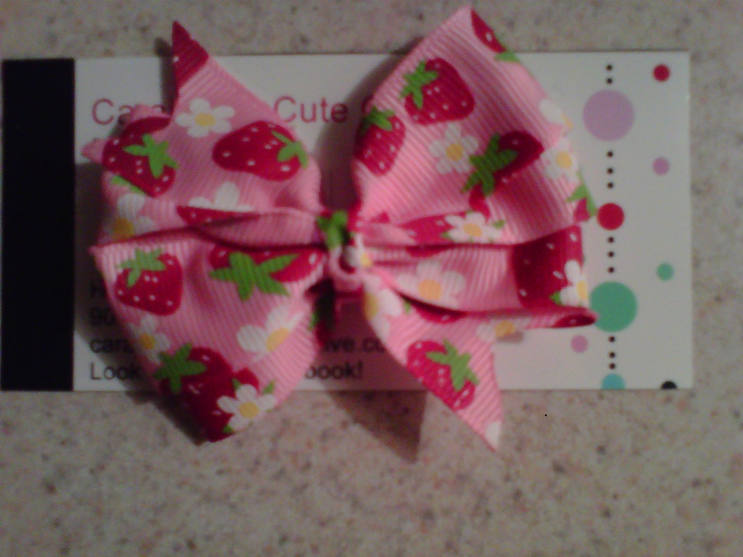 Strawberry Bliss Mini Bow Clip