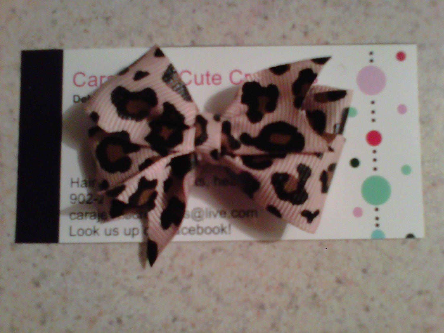 Animal Print Bow Clip