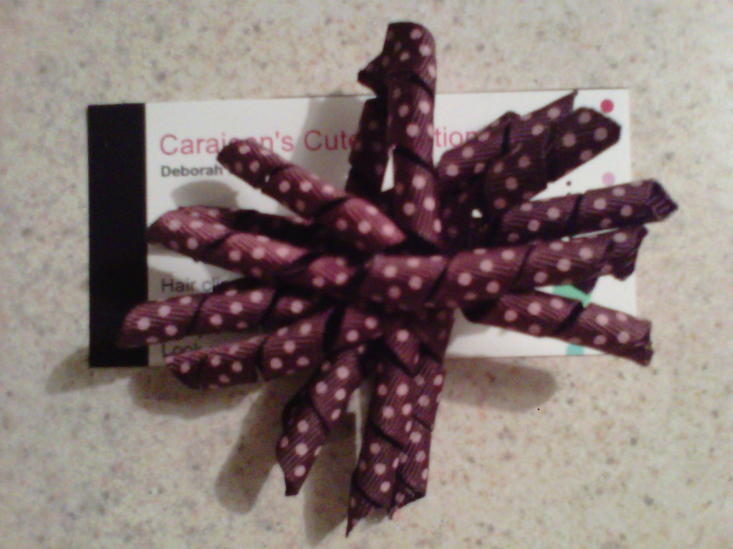 Brown Korker Bow Clip