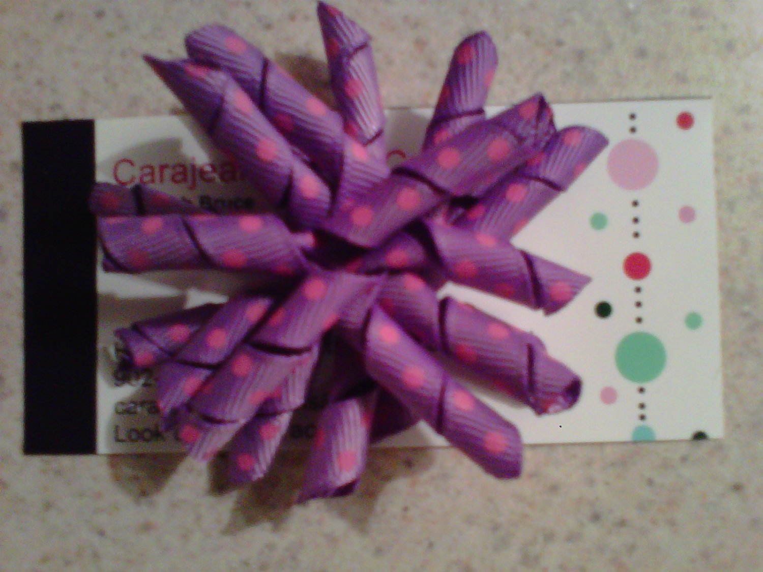 Purple Korker Bow Clip