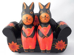 rabbit/black sofa