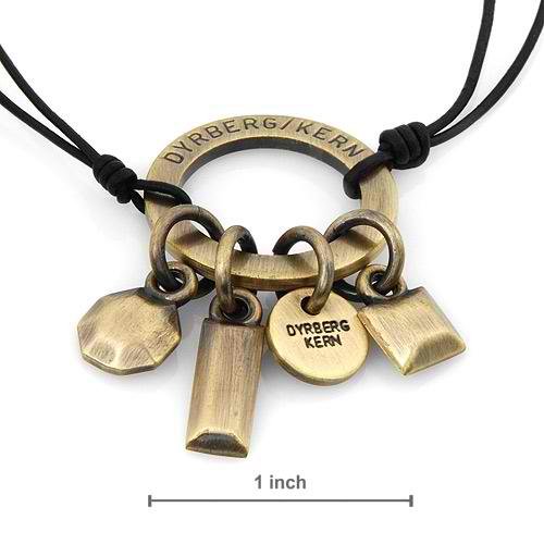 DYRBERG/KERN of DENMARK - Bronze Plating Necklace with Leather