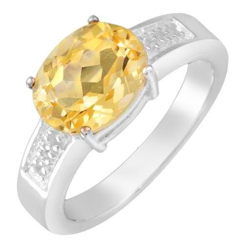 Vibrant Brand New Ring with 2.55ctw Precious Stones - Genuine Citrine and Topaz