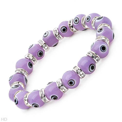 Brand New Bracelet with Precious Stones - Genuine Crystals and Glass Beads Crafted in Silver