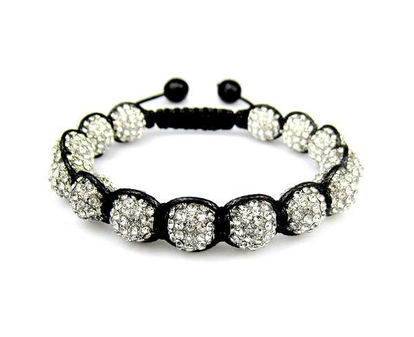 FULLY ICED OUT MACRAME SHAMBALLA DISCO BALL JAY-Z LEBRON BRACELET + FREE BOX