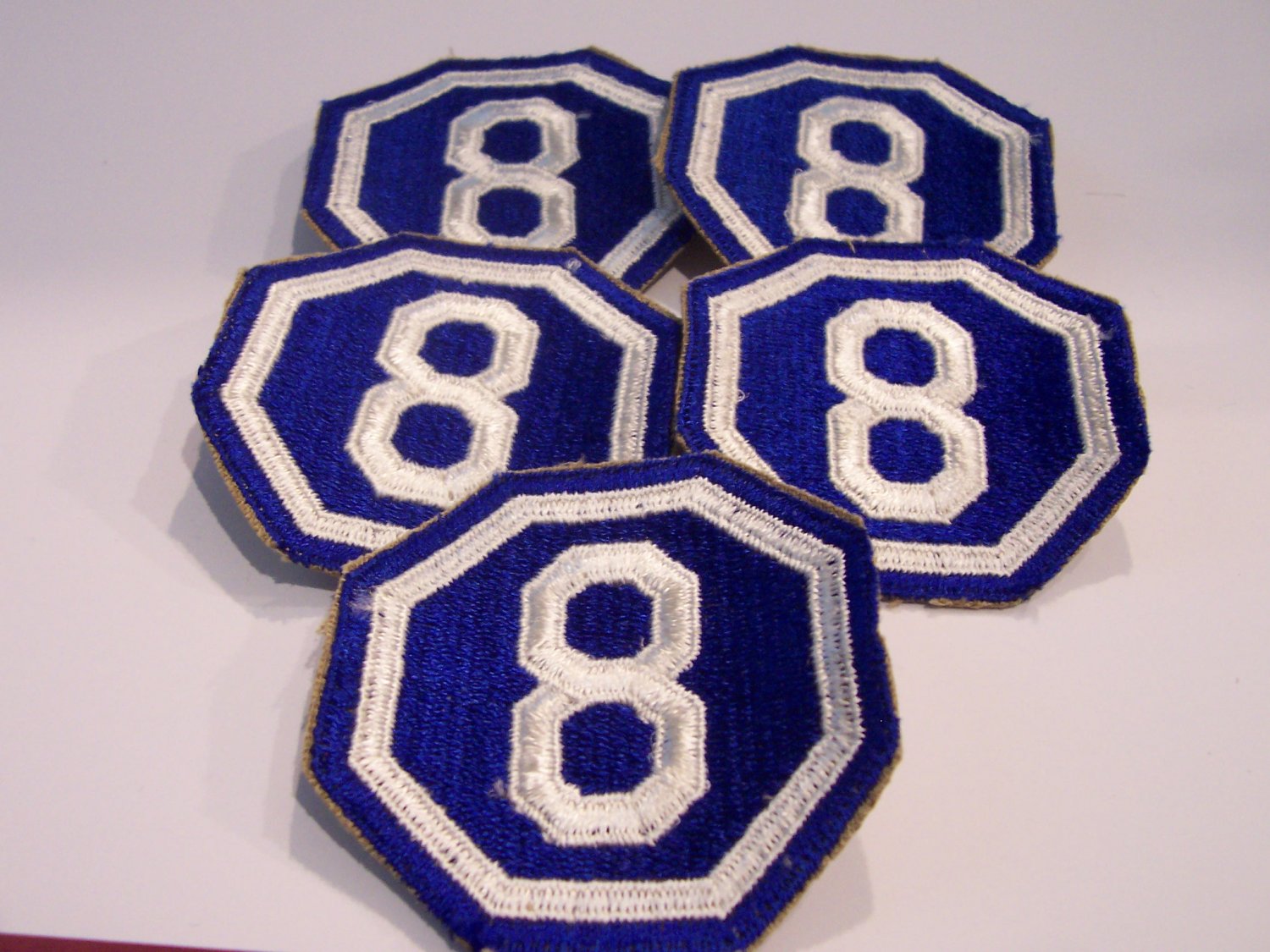 Army VIII Corps Color Patch New Set of 5