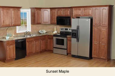 All Wood Builders Series Maple Kitchen Cabinets