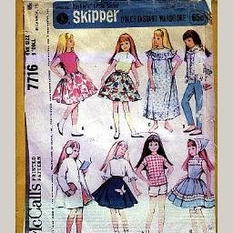 Vintage and New Barbie & Skipper Sewing Patterns