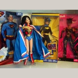 4 Super Hero Barbie Dolls Lot