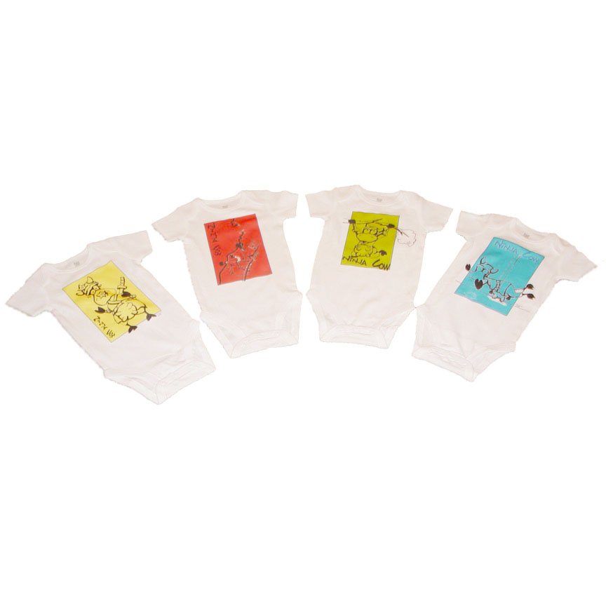 "Ninja Cow" Onesies (4-pack)