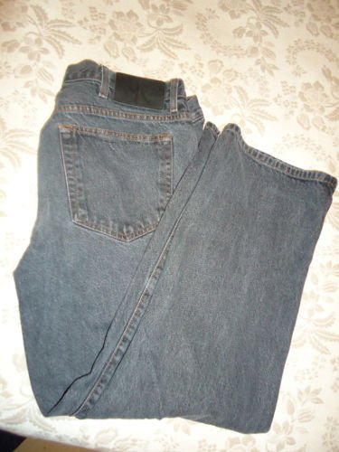 CALVIN KLEIN Black Jeans 36 X 30, Pre-Owned