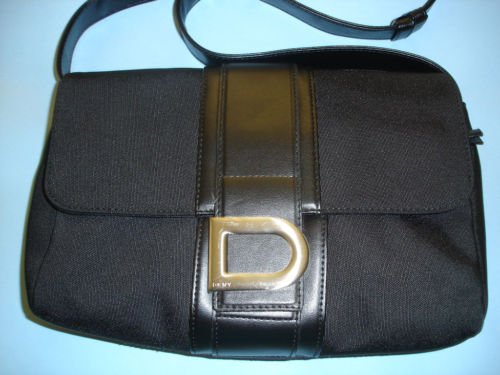 DKNY Black Fabric Flap Handbag, Pre-owned