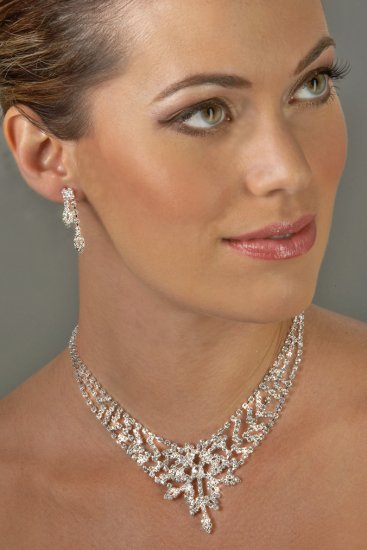 Pure Glam Rhinestone Necklace Set