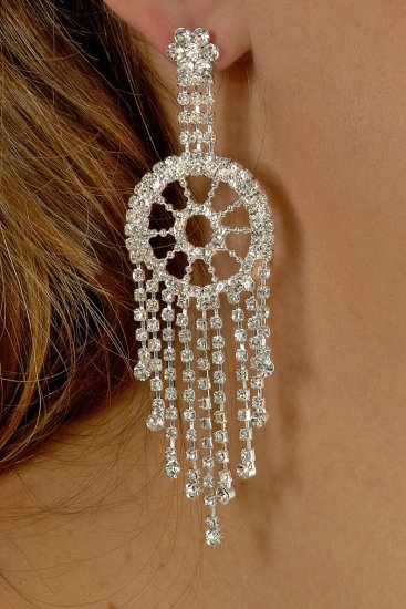 Pinwheel Rhinestone Earrings