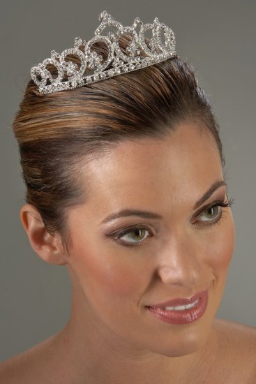 Regal Princess Rhinestone Tiara Comb