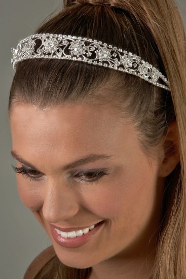 Floral Rhinestone Tiara