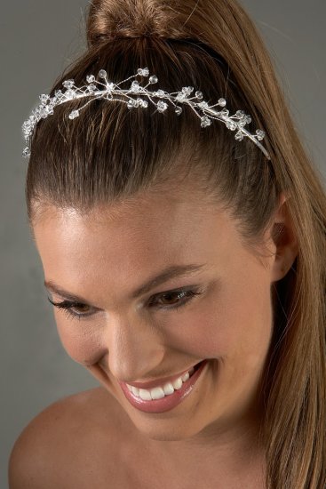 Delicate Floral Rhinestone Tiara