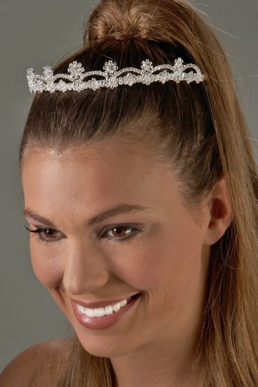 Pretty Floral Rhinestone Tiara